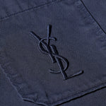 CAMICIA OVER IN COTONE CON RICAMO LOGO 861004 Y04VD5109 SAINT LAURENT 