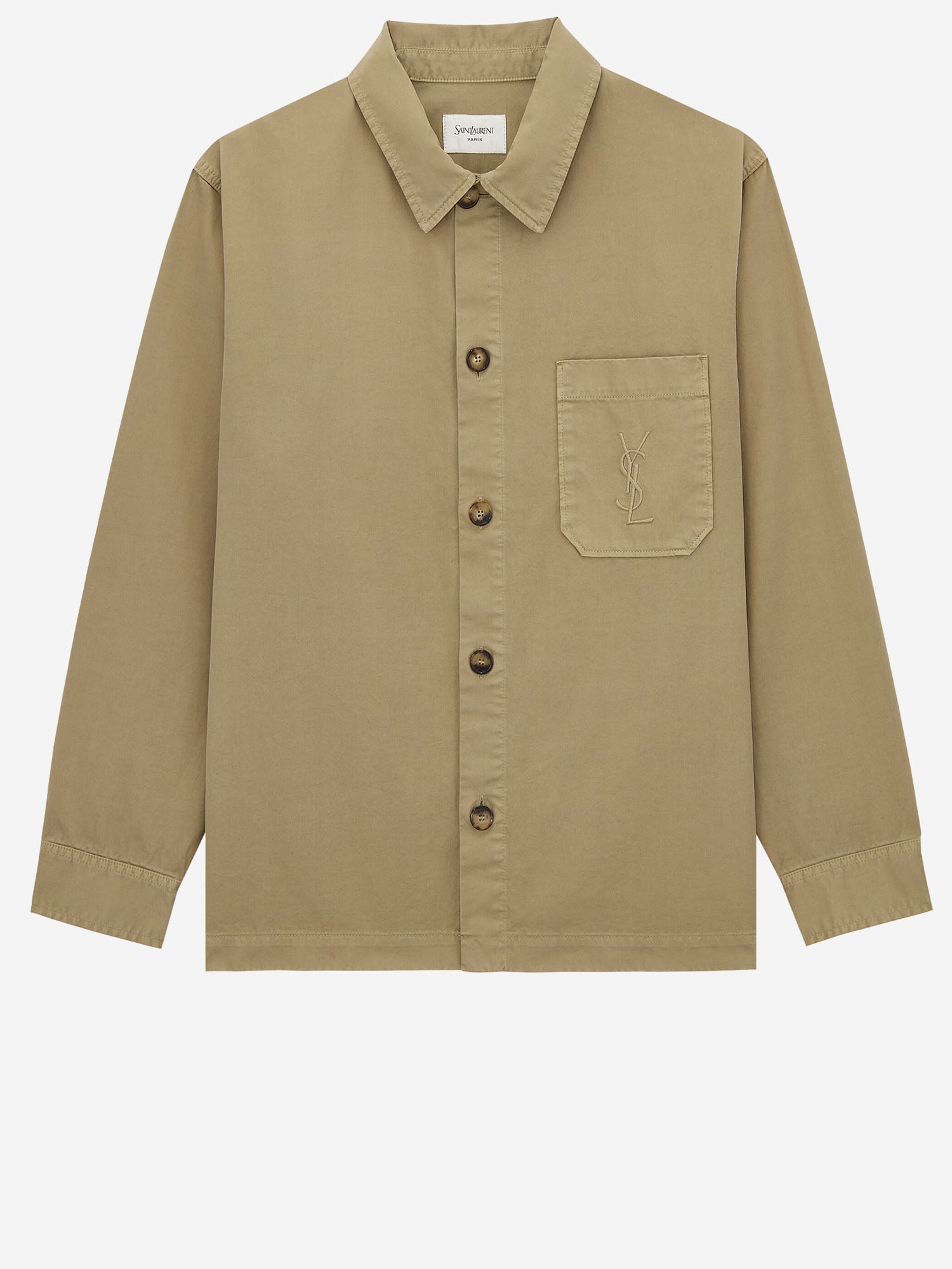 CAMICIA OVER IN COTONE CON RICAMO LOGO 861004 Y04VD8441 SAINT LAURENT 