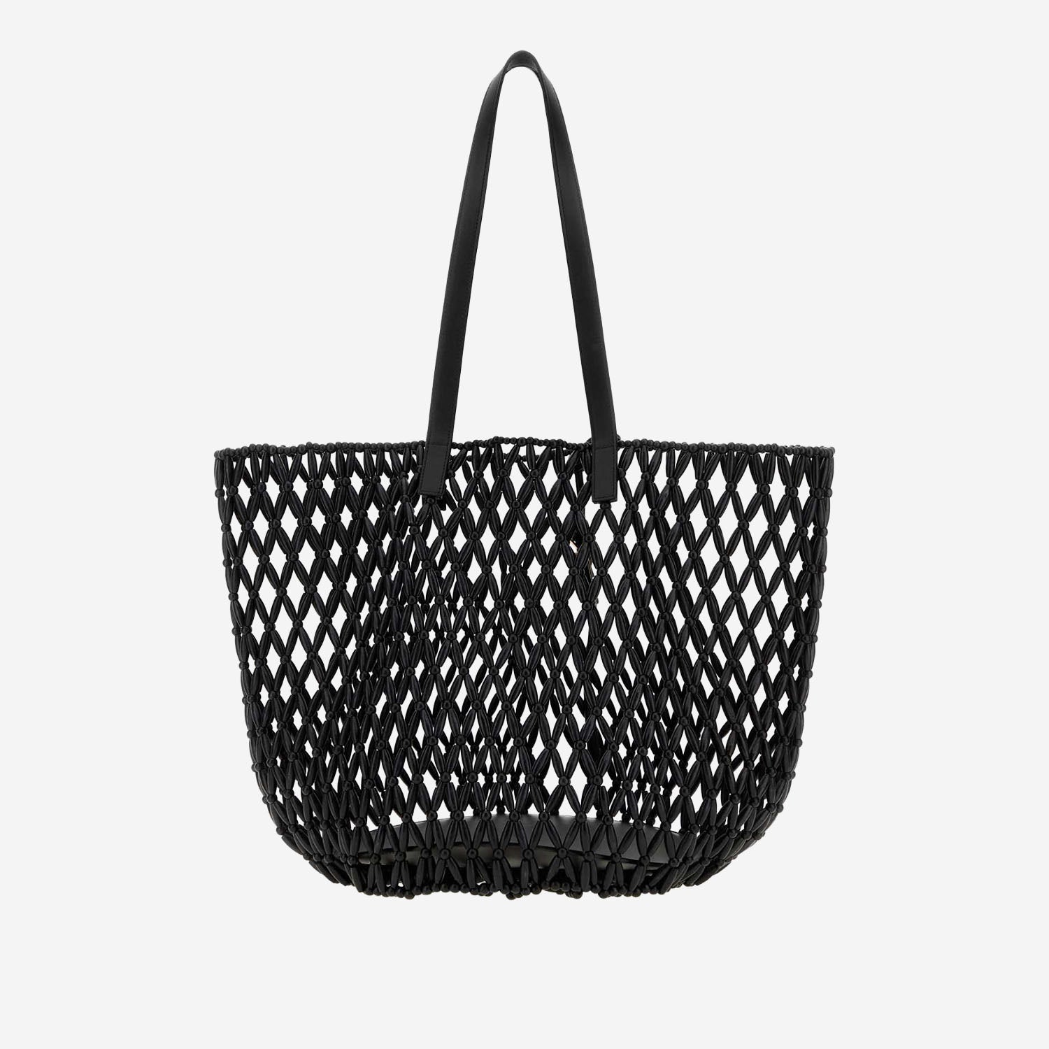 BORSA SHOPPING CON PERLINE IN LEGNO 862074 KAAAY1000 SAINT LAURENT 