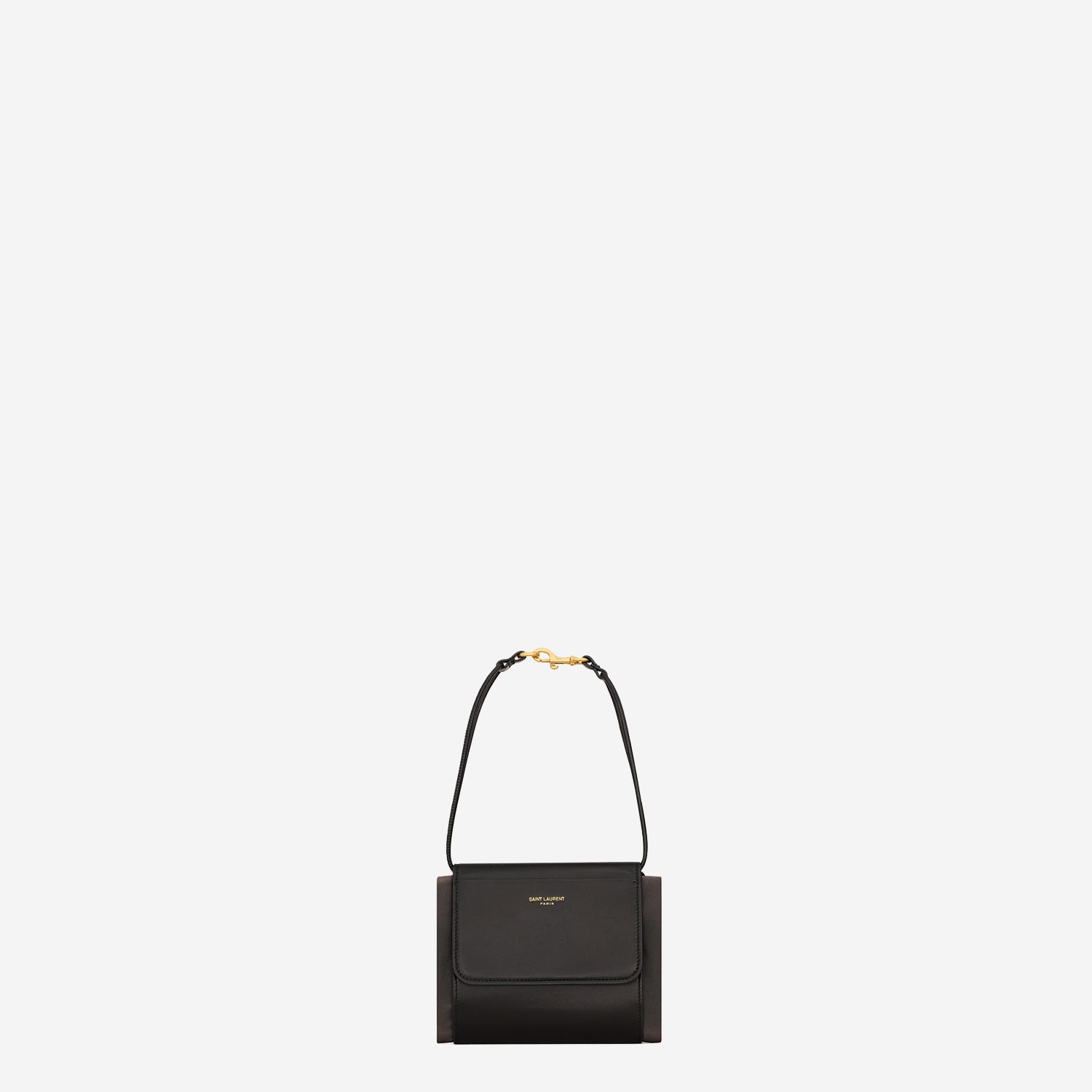 POCHETTE RIPIEGABILE IN RASO DI SETA E PELLE 862323 AAGFS1651 SAINT LAURENT 