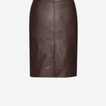 GONNA A MATITA CON CINTURA IN PELLE STROPICCIATA 865021 YCVD22820 SAINT LAURENT 