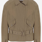 GIACCA CON CINTURA IN NYLON 866196 YZ9GH2576 SAINT LAURENT 