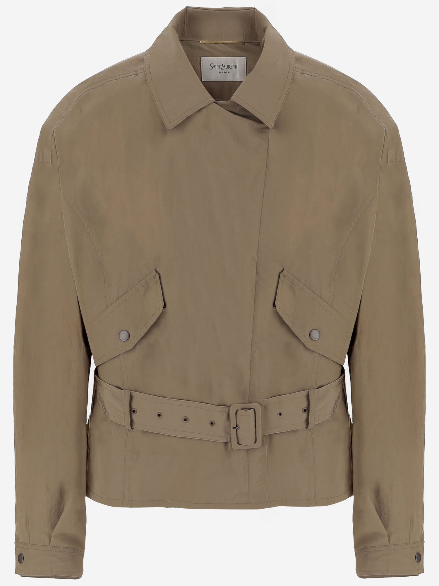 GIACCA CON CINTURA IN NYLON 866196 YZ9GH2576 SAINT LAURENT 