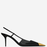 DÉCOLLETÉ APERTE SUL RETRO JEANNE IN PELLE LISCIA 869550 AAF3E1000 SAINT LAURENT 