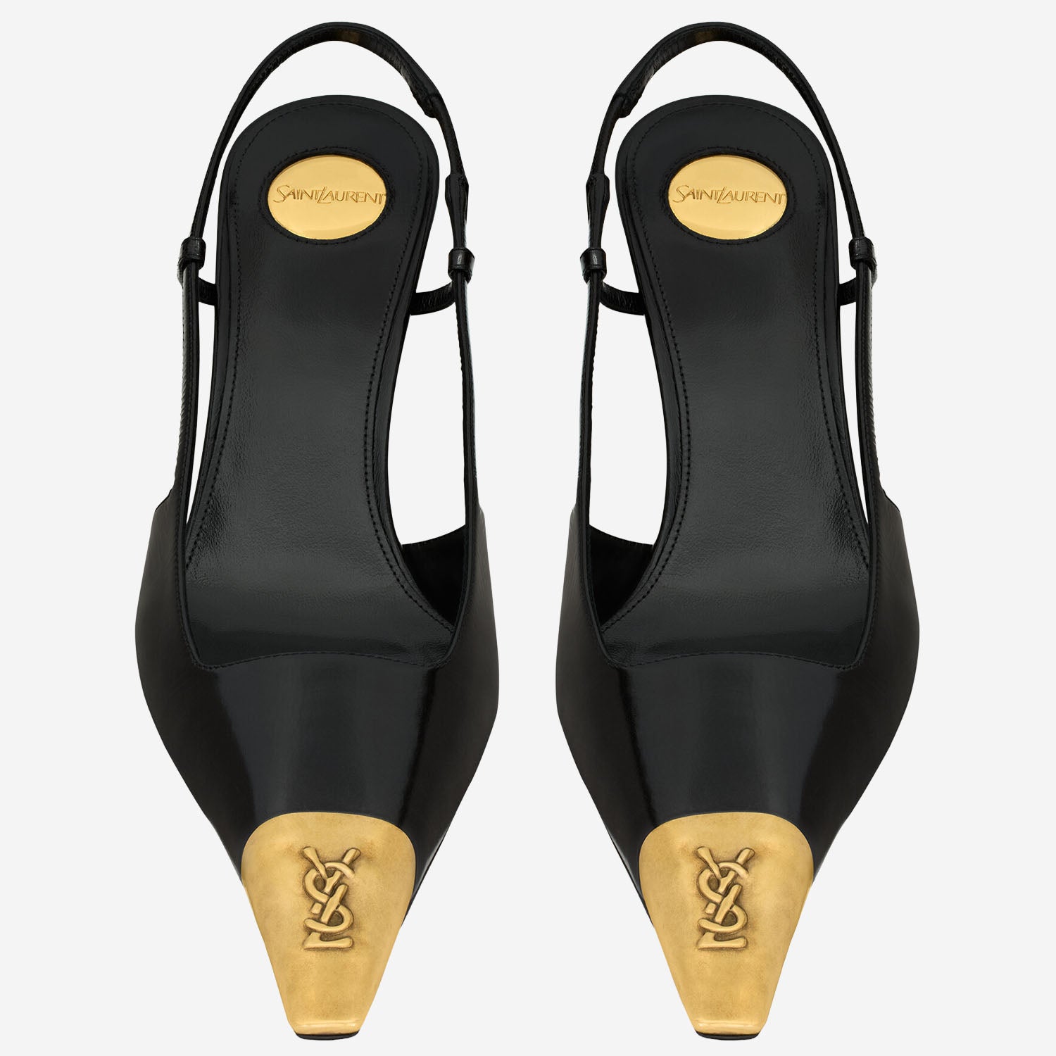 DÉCOLLETÉ APERTE SUL RETRO JEANNE IN PELLE LISCIA 869550 AAF3E1000 SAINT LAURENT 