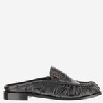 MULES LE LOAFER IN PELLE D'ANGUILLA 869742 0WXAF1000 SAINT LAURENT 