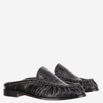 MULES LE LOAFER IN PELLE D'ANGUILLA 869742 0WXAF1000 SAINT LAURENT 
