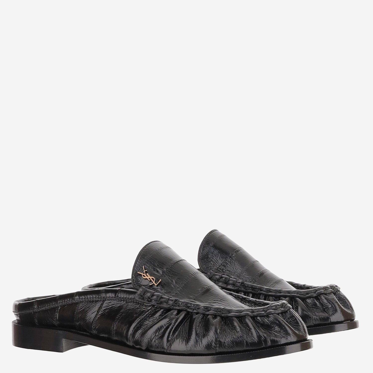 MULES LE LOAFER IN PELLE D'ANGUILLA 869742 0WXAF1000 SAINT LAURENT 