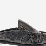 MULES LE LOAFER IN PELLE D'ANGUILLA 869742 0WXAF1000 SAINT LAURENT 