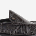 MULES LE LOAFER IN PELLE D'ANGUILLA 869742 0WXAF2013 SAINT LAURENT 