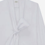 CAMICIA LAVALLIÈRE IN POPELINE DI COTONE 870726 Y1H489000 SAINT LAURENT 
