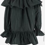 TOP IN SETA CON SCOLLO A BALZE 871287 Y1I023004 SAINT LAURENT 
