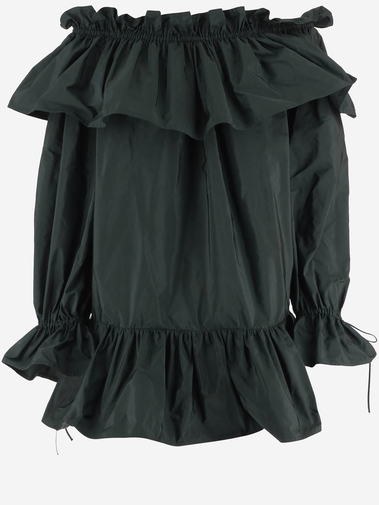 TOP IN SETA CON SCOLLO A BALZE 871287 Y1I023004 SAINT LAURENT 