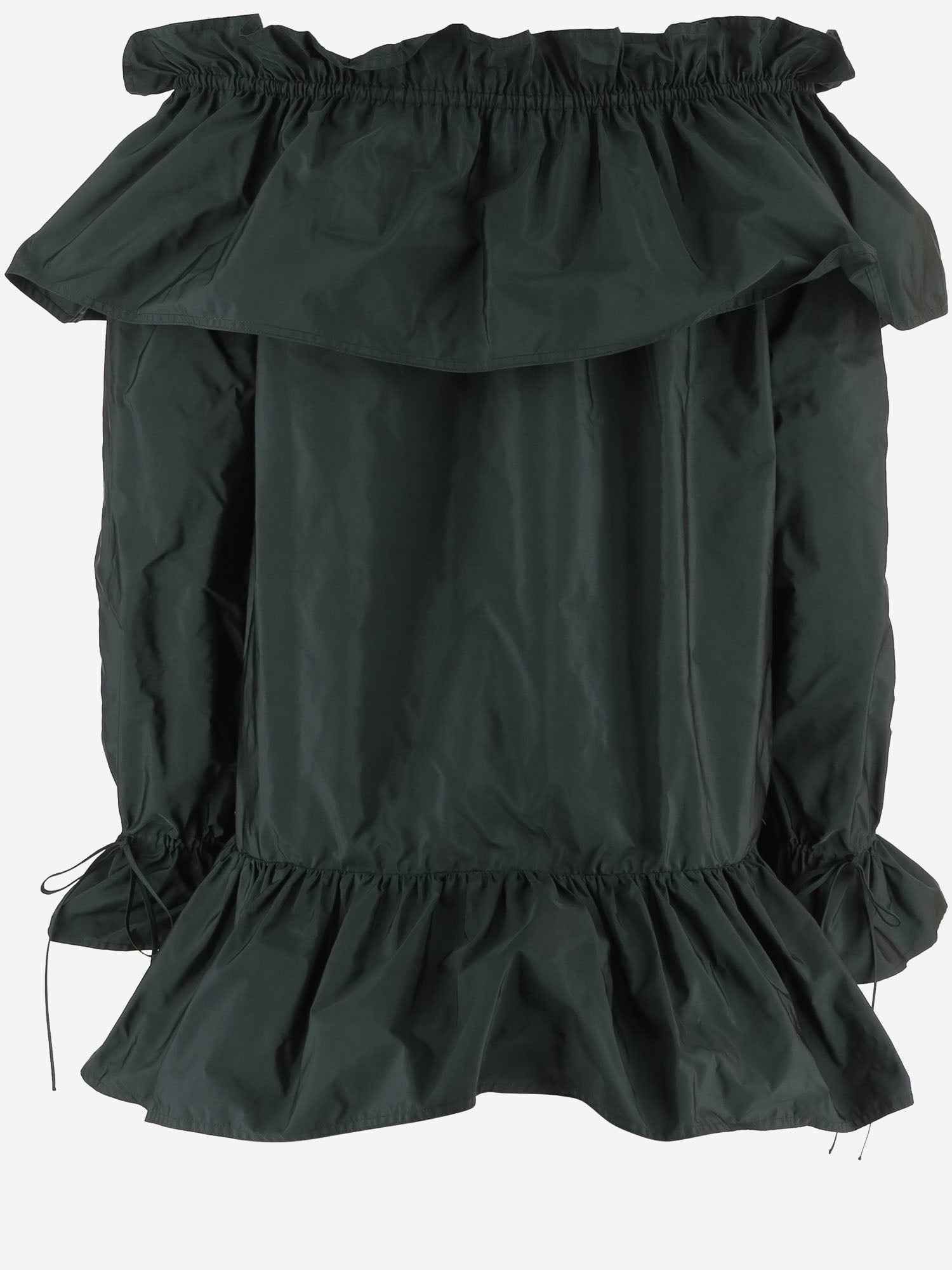 TOP IN SETA CON SCOLLO A BALZE 871287 Y1I023004 SAINT LAURENT 