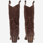 STIVALI IN SUEDE CON DETTAGLI CUT-OUT SR490202 VELOURMUSTANG SARTORE 