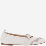 BALLERINE IN PELLE E PITONE SR4913P02 NAPPABIANCO6000PITONEROCCIA SARTORE 