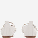 BALLERINE IN PELLE E PITONE SR4913P02 NAPPABIANCO6000PITONEROCCIA SARTORE 