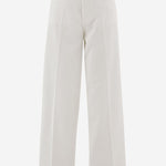 PANTALONI IN COTONE CON GAMBA AMPIA S26398 0100 SASUPHI 