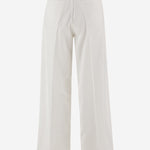 PANTALONI IN COTONE CON GAMBA AMPIA S26398 0100 SASUPHI 