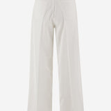 PANTALONI IN COTONE CON GAMBA AMPIA S26398 0100 SASUPHI 