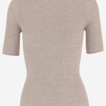 T-SHIRT a coste in misto cashmere S26670 0820 SASUPHI 