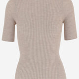 T-SHIRT a coste in misto cashmere S26670 0820 SASUPHI 