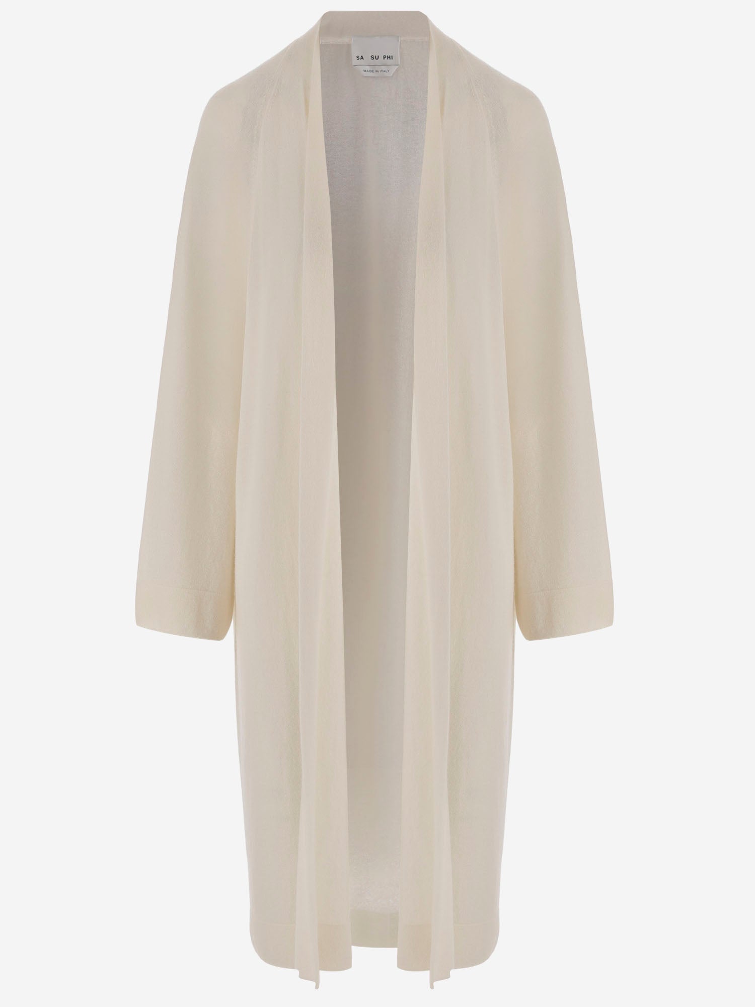 MAGLIA LUNGA APERTA IN CASHMERE E SETA S26735 0101 SASUPHI 