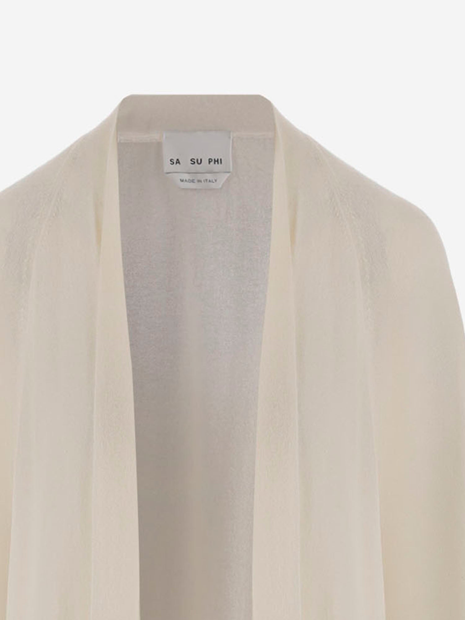 MAGLIA LUNGA APERTA IN CASHMERE E SETA S26735 0101 SASUPHI 