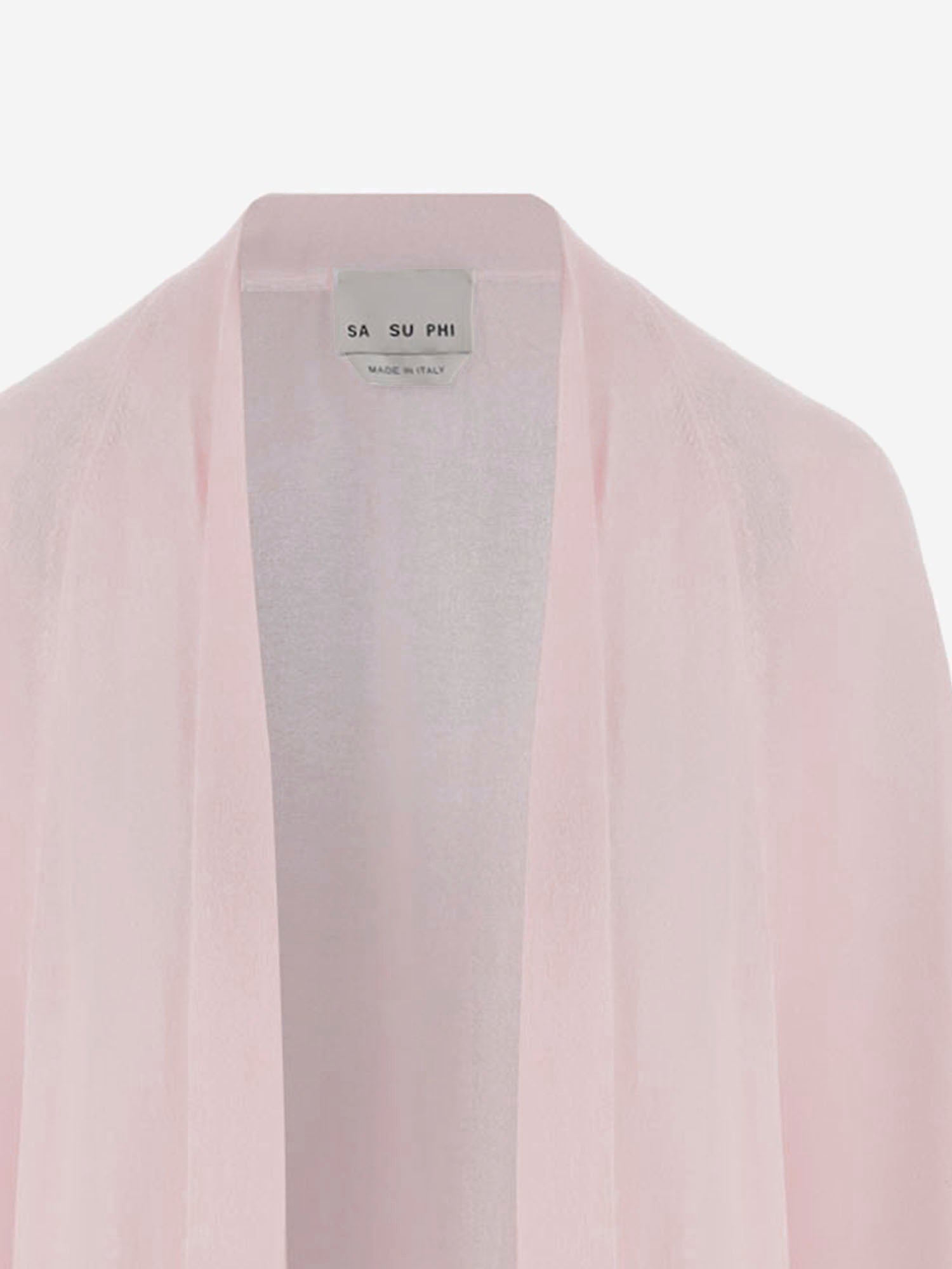 MAGLIA LUNGA APERTA IN CASHMERE E SETA S26735 0200 SASUPHI 