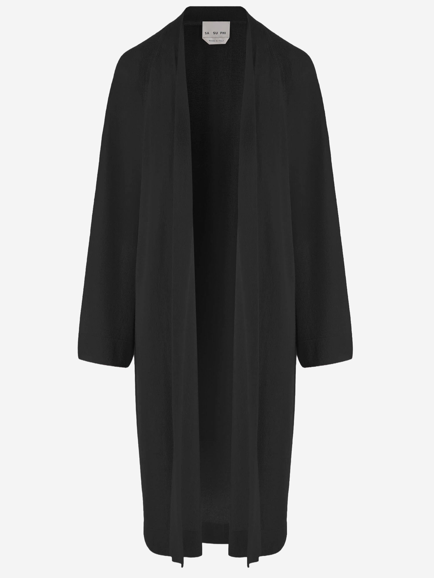 MAGLIA LUNGA APERTA IN CASHMERE E SETA S26735 0900 SASUPHI 