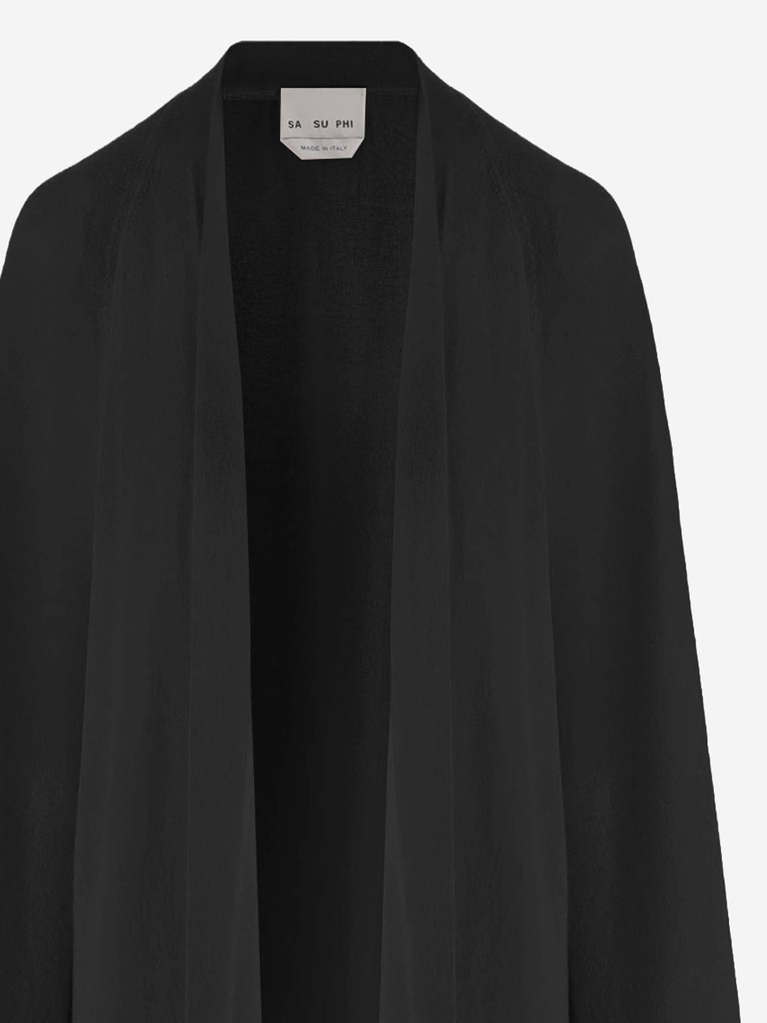 MAGLIA LUNGA APERTA IN CASHMERE E SETA S26735 0900 SASUPHI 