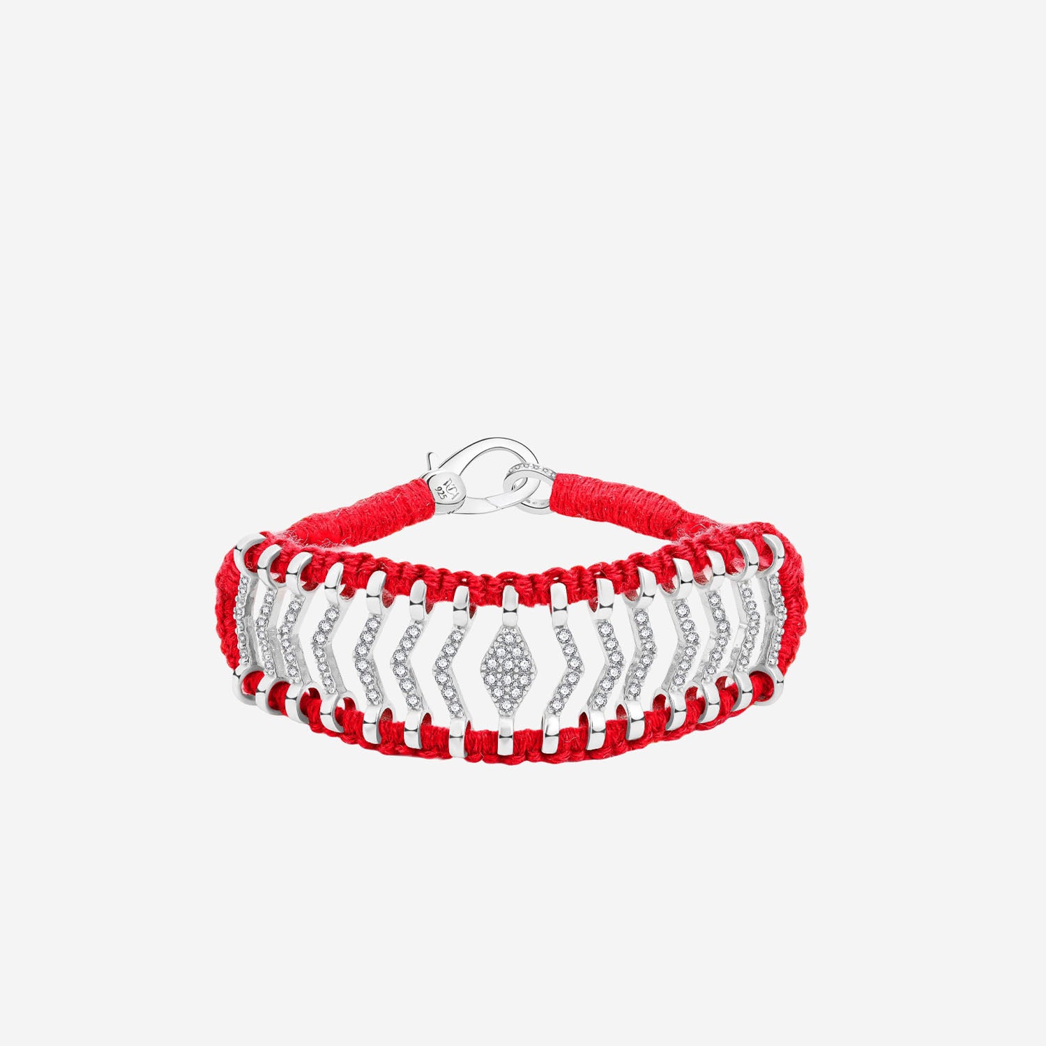 BRACCIALE ARGENTO CON DETTAGLIO GEOMETRICO ITACARE ROUGE SILVIA BINI GIOIELLI 