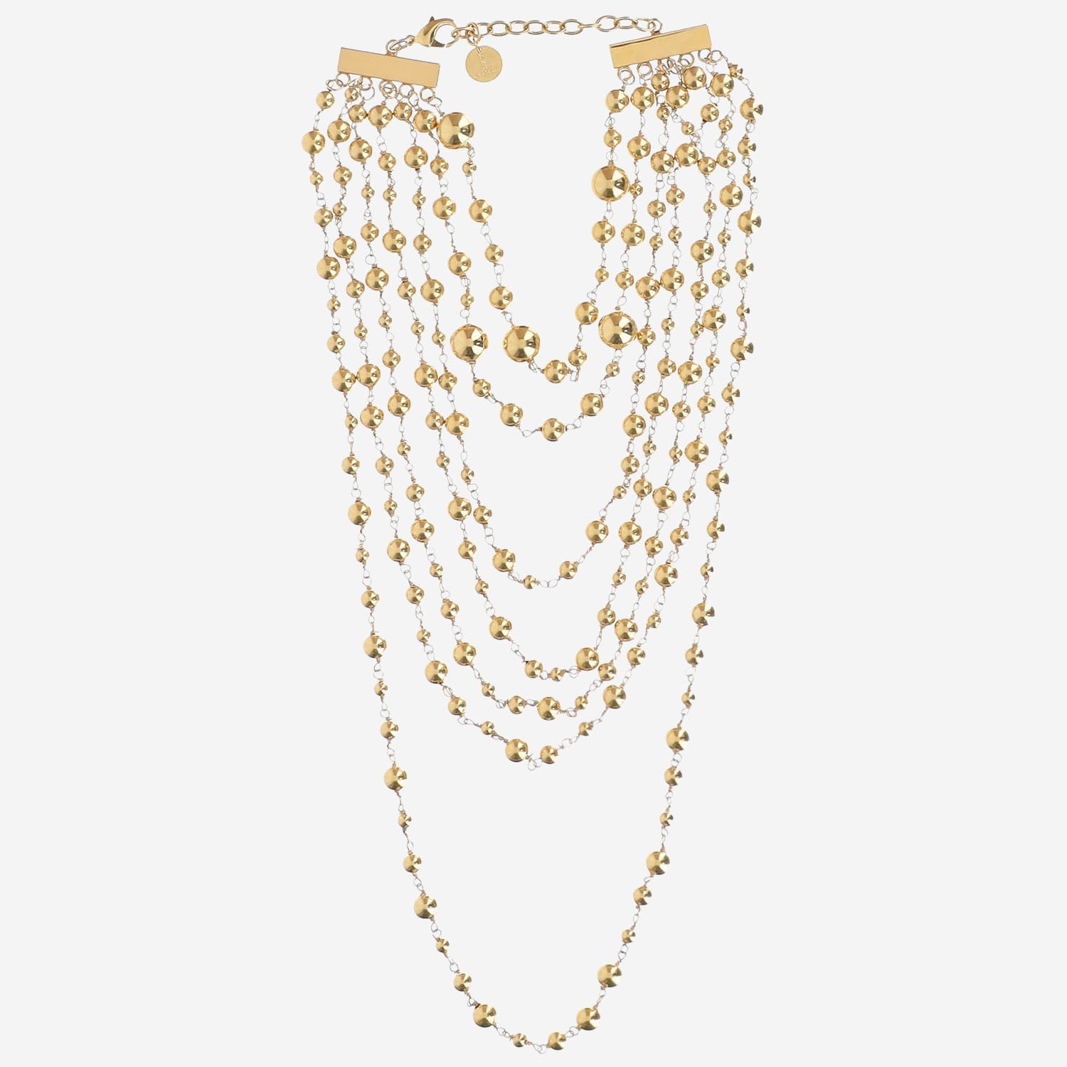 collana in perle metalliche SOLANGE ORO SILVIA GNECCHI 
