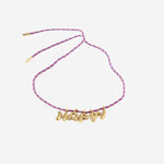 COLLANA IN TESSUTO E METALLO BUBBLELETTERSGOLDPLATED HAPPY SORBET ISLAND 