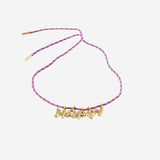 COLLANA IN TESSUTO E METALLO BUBBLELETTERSGOLDPLATED HAPPY SORBET ISLAND 