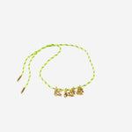 COLLANA IN TESSUTO E METALLO BUBBLELETTERSGOLDPLATED KISS SORBET ISLAND 