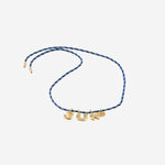 COLLANA IN TESSUTO E METALLO BUBBLELETTERSGOLDPLATED SUN SORBET ISLAND 