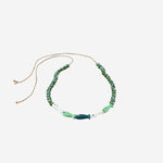 Collana in tessuto e perle di vetro FISHGLASSBEAD MINTGREEN SORBET ISLAND 