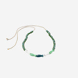 Collana in tessuto e perle di vetro FISHGLASSBEAD MINTGREEN SORBET ISLAND 