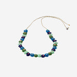 Collana con perle in vetro a forma di cuore MIXEDGLASSBEAD MULTIHEARTBLUE SORBET ISLAND 