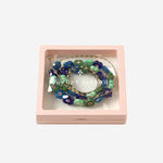 Collana con perle in vetro a forma di cuore MIXEDGLASSBEAD MULTIHEARTBLUE SORBET ISLAND 