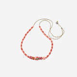 Collana con perle miste in vetro MIXEDGLASSBEAD STRAWBERRYPINKRED SORBET ISLAND 