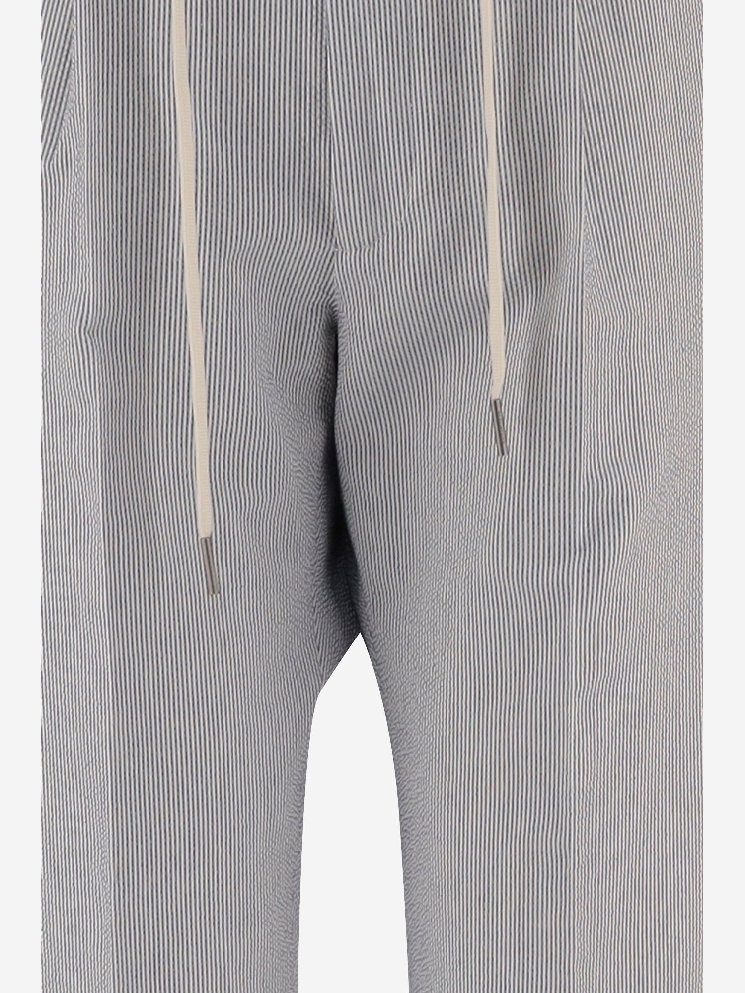 PANTALONI IN MISTO COTONE STRETCH A RIGHE PNEWMAN 340335B3401 TAGLIATORE 