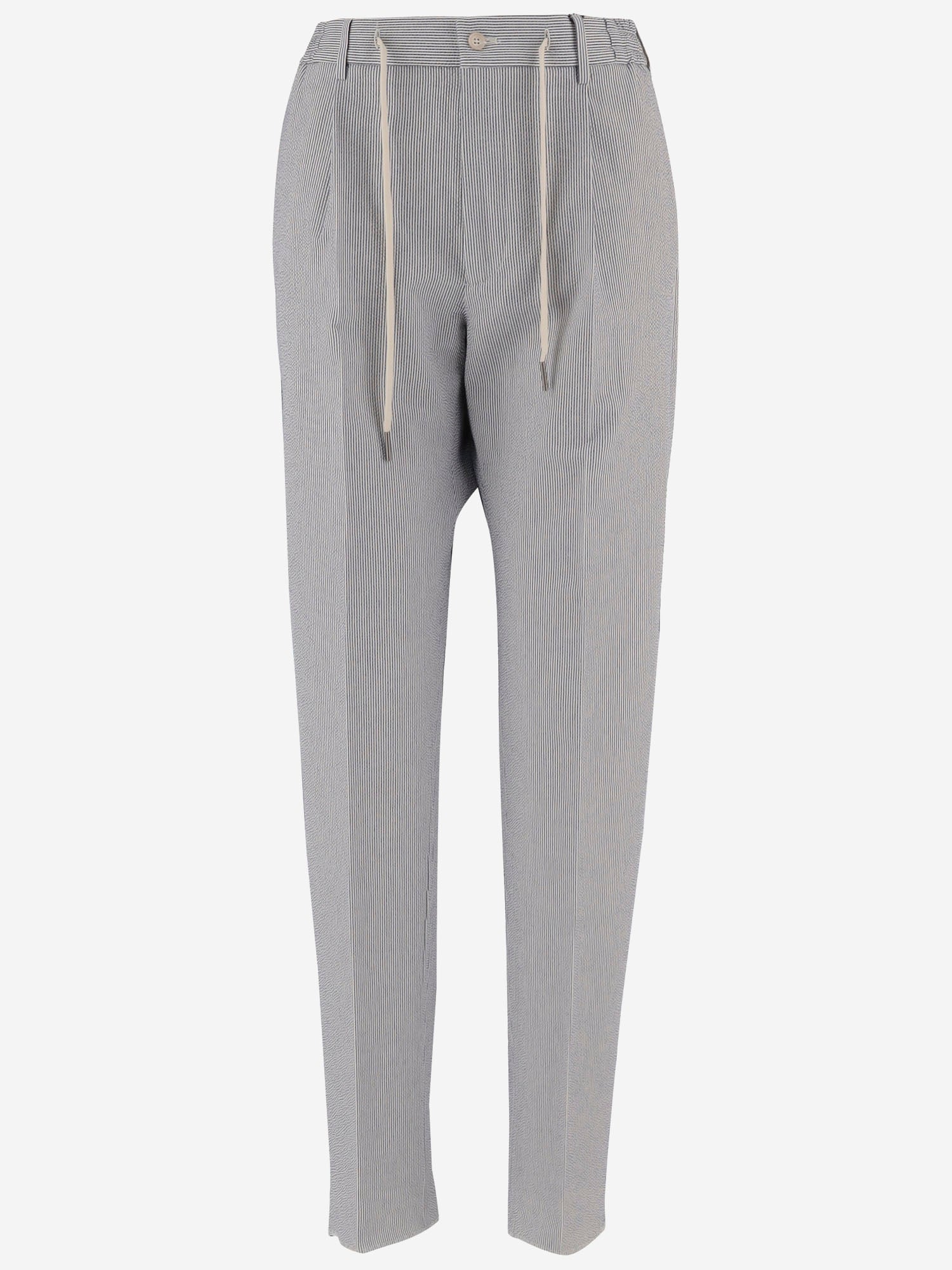PANTALONI IN MISTO COTONE STRETCH A RIGHE PNEWMAN 340335B3401 TAGLIATORE 