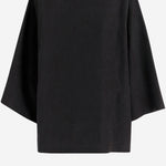 TOP JUNIA IN LINO 10843W4357 BLK THE ROW 