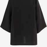 TOP JUNIA IN LINO 10843W4357 BLK THE ROW 