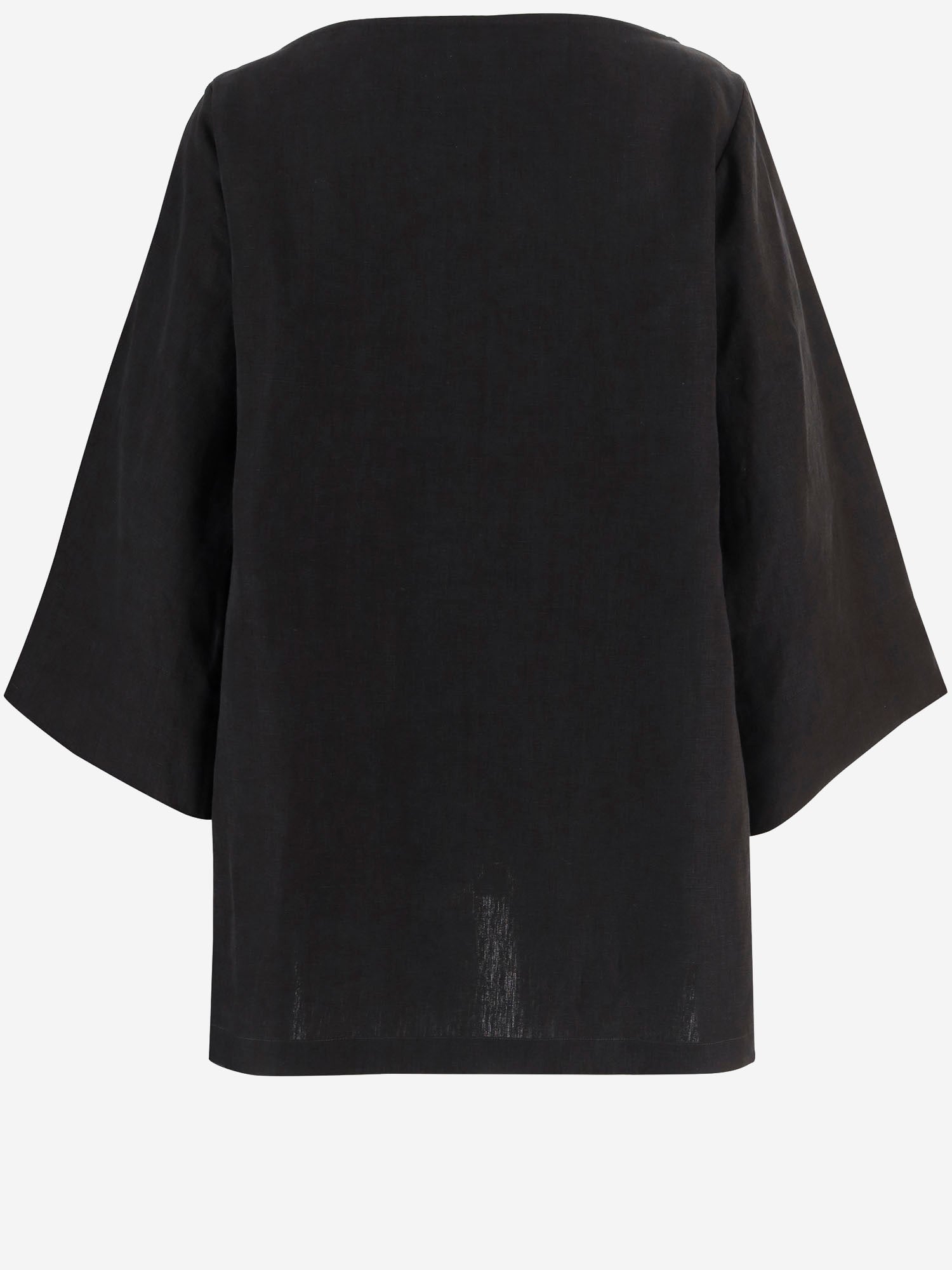 TOP JUNIA IN LINO 10843W4357 BLK THE ROW 