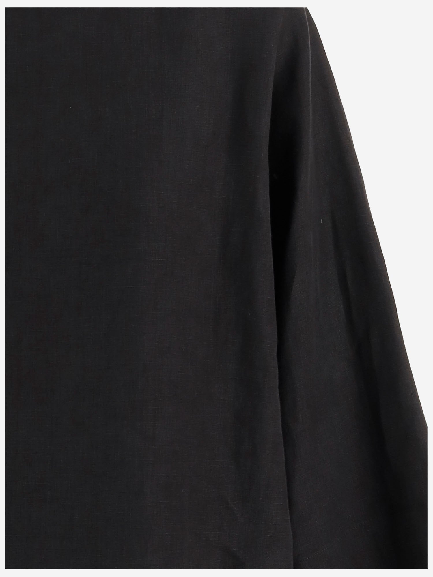 TOP JUNIA IN LINO 10843W4357 BLK THE ROW 