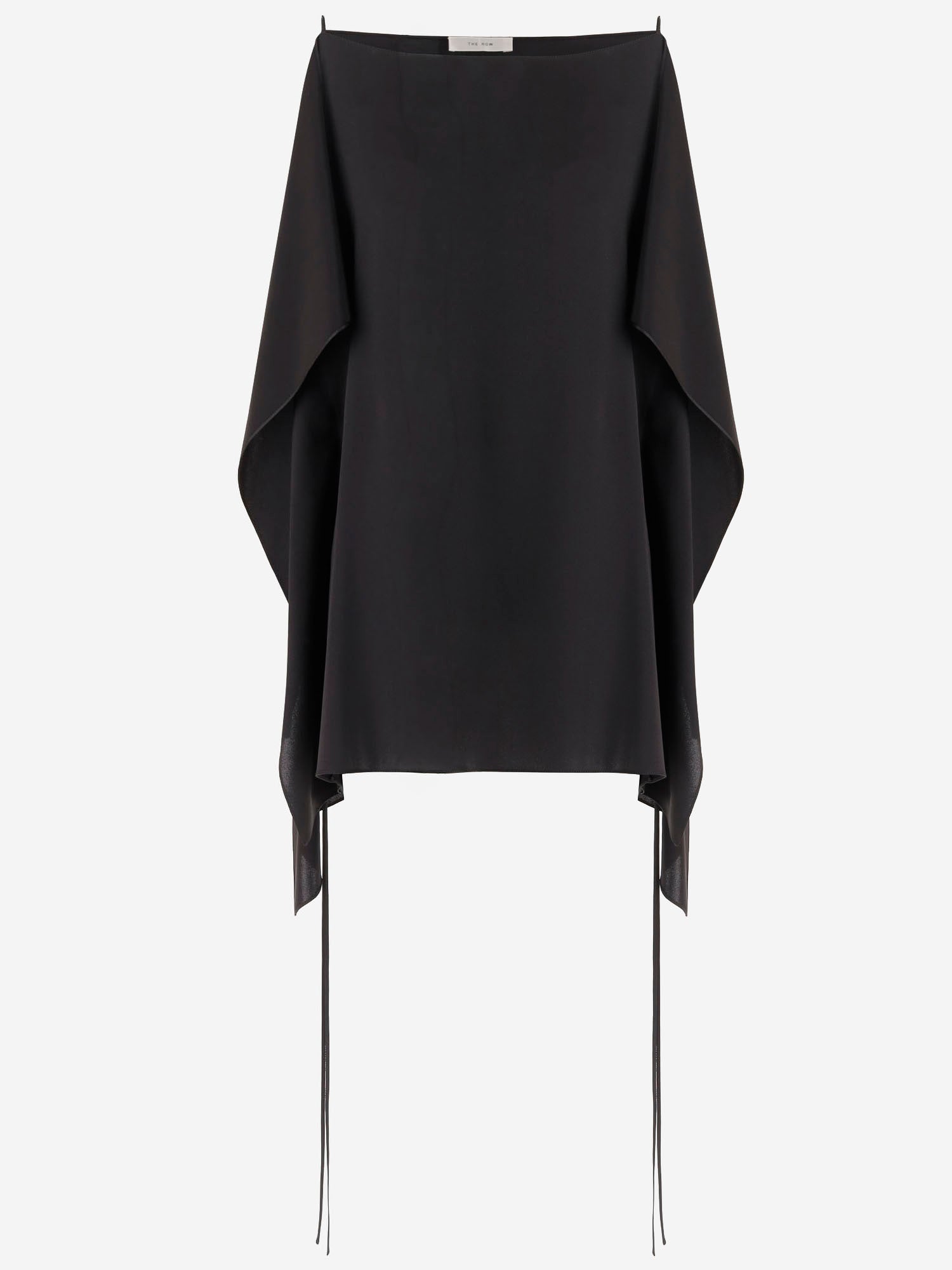 TOP IN SETA CON DRAPPEGGIO 10854W4414 BLK THE ROW 