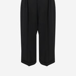 PANTALONI CROPPED IN LANA 10865W4369 BLK THE ROW 